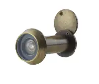JV944AB Frelan Hardware Jedo 180 Degree Fire Rated Door Viewer to tit 35-55mm Doors Antique Brass c/w Intumescent