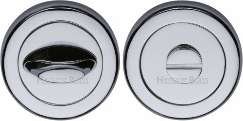 Click Here To Enlarge This Photo Of V4043-PC Heritage Brass Thumbturn & Emergency Release Polished Chrome Finish