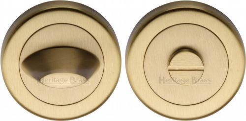 Click Here To Enlarge This Photo Of V4043-SB Heritage Brass Thumbturn & Emergency Release Satin Brass Finish