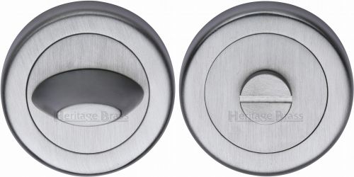 Click Here To Enlarge This Photo Of V4043-SC Heritage Brass Thumbturn & Emergency Release Satin Chrome Finish