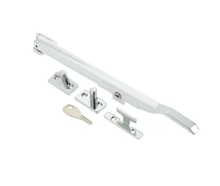 Click Here To Enlarge This Photo Of JW77LPC Frelan Hardware Jedo Modern Lockable Casement Stay 250mm Polished Chrome