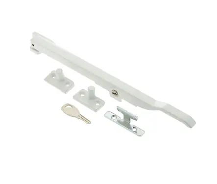 Click Here To Enlarge This Photo Of JW77LWH Frelan Hardware Jedo Modern Lockable Casement Stay 250mm White