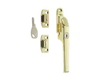 JW78LPB Frelan Hardware Jedo Modern Lockable Casement Fastener 124mm Polished Brass