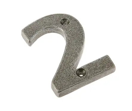 Click Here To Enlarge This Photo Of VF15-2 Frelan Hardware Valley Forge Pewter Door Numeral No.2