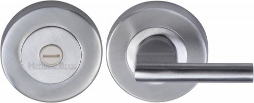 Click Here To Enlarge This Photo Of V4044-SC Heritage Brass Thumbturn & Emergency Release Satin Chrome Finish