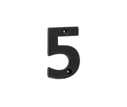 Click Here To Enlarge This Photo Of VFB15-5 Frelan Hardware Valley Forge Black Door Numeral No.5