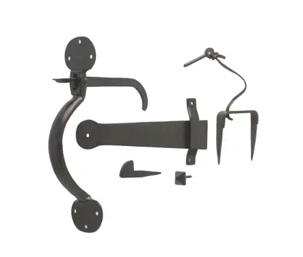 Click Here To Enlarge This Photo Of VFB31 Frelan Hardware Valley Forge Black Gate Thumb Latch 200mm