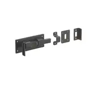 VFB40A Frelan Hardware Valley Forge Black Straight Bolt 102mm