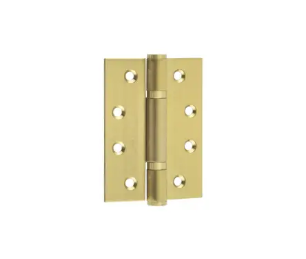 Click Here To Enlarge This Photo Of J9603SB Frelan Hardware Certifire Grade 13 (Stainless Steel) 3 Knuckle Polymer Bearing Hinges 102mm x 76mm x 3mm Satin Brass