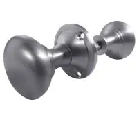 JV177SC Frelan Hardware Jedo Contract Rim Door Knobs Satin Chrome
