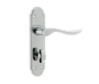 JV193PC Frelan Hardware Jedo Henley Suite Door Handles on Bathroom Plate Polished Chrome