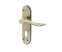 JV190AB Frelan Hardware Jedo Henley Suite Door Handles on Lockplate Antique Brass