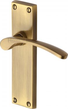 Click Here To Enlarge This Photo Of V4113-AT Heritage Brass Door Handle Lever Latch Sophia Design Antique Brass Finish
