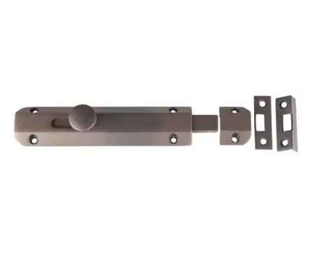 Click Here To Enlarge This Photo Of JV168DB Frelan Hardware Jedo Architectural Slide Door Bolt 150mm x 35mm Dark Bronze