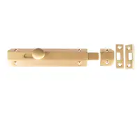 JV168SB Frelan Hardware Jedo Architectural Slide Door Bolt 150mm x 35mm Satin Brass