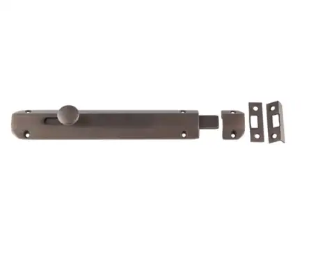 Click Here To Enlarge This Photo Of JV169DB Frelan Hardware Jedo Architectural Slide Door Bolt 200mm x 35mm Dark Bronze