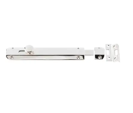 Click Here To Enlarge This Photo Of JV169PN Frelan Hardware Jedo Architectural Slide Door Bolt 200mm x 35mm Polished Nickel