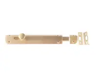 JV169SB Frelan Hardware Jedo Architectural Slide Door Bolt 200mm x 35mm Satin Brass