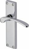 V4113-PC Heritage Brass Door Handle Lever Latch Sophia Design Polished Chrome Finish