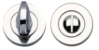 JV422PC Frelan Hardware Jedo Designer Turn & Release 50mm Round Rose no Indicator Polished Chrome