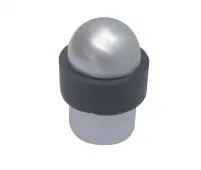 JV9560SC Frelan Hardware Jedo Dome Topped Floor Mounted Door Stop (No Rose)  48x28mm Satin Chrome