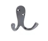 JV62DB Frelan Hardware Jedo Double Robe Hook 53mm Dark Bronze