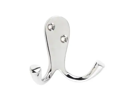 Click Here To Enlarge This Photo Of JV62PN Frelan Hardware Jedo Double Robe Hook 53mm Polished Nickel