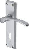 V4130-SC Heritage Brass Door Handle Lever Lock Sophia Design Satin Chrome Finish