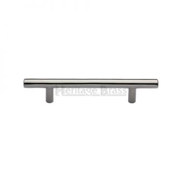 Click Here To Enlarge This Photo Of C0361 203-PNF Heritage Brass Cabinet Pull Bar Design 203mm ctc Polished Nickel Finish