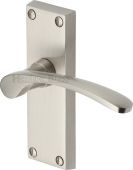 V4140-SN Heritage Brass Door Handle Lever Latch Sophia Short Design Satin Nickel Finish