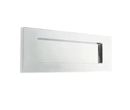 Click Here To Enlarge This Photo Of JV36LPC Frelan Hardware Jedo Plain Letterplate 254mm x 100mm (231mm centers) Polished Chrome