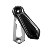 JC83 Frelan Hardware Jedo Porcelain Covered Escutcheon Black Silverline