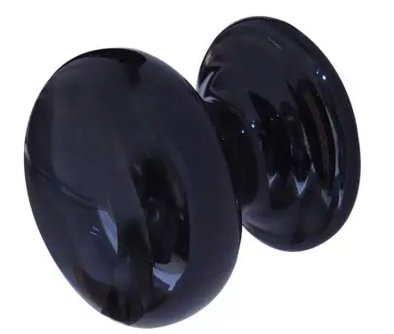 Click Here To Enlarge This Photo Of JC65 Frelan Hardware Jedo Porcelain Cupboard Knob 33mm Black