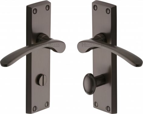 Click Here To Enlarge This Photo Of V4142-MB Heritage Brass Door Handle For Bathroom Sophia Design Matt Bronze Finish