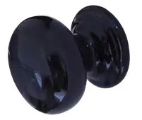 JC66 Frelan Hardware Jedo Porcelain Cupboard Knob 50mm Black