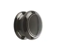 JC85 Frelan Hardware Jedo Porcelain Cupboard Knob 38mm Black Silverline