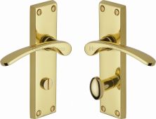V4142-PB Heritage Brass Door Handle For Bathroom Sophia Design Polished Brass Finish