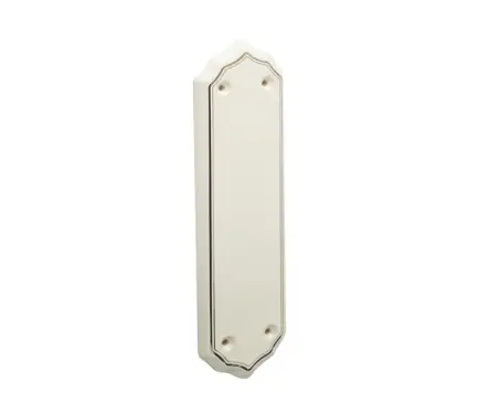 Click Here To Enlarge This Photo Of JC21 Frelan Hardware Jedo Porcelain Finger Plate 280mm Goldline White