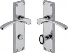 V4142-PC Heritage Brass Door Handle For Bathroom Sophia Design Polished Chrome Finish