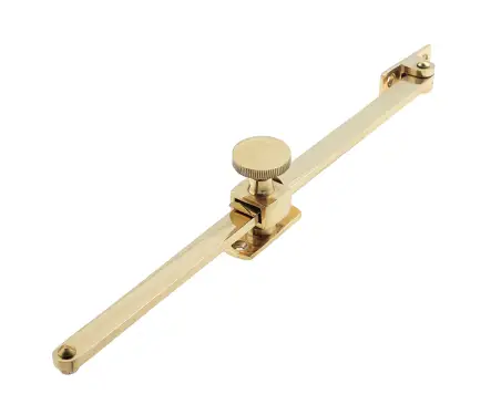Click Here To Enlarge This Photo Of JV151PB Frelan Hardware Jedo Sliding Screw Down Casement Stay 305mm Polished Brass