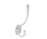 JV60SN Frelan Hardware Jedo Solid Brass Hat & Coat Hook 142mm Satin Nickel
