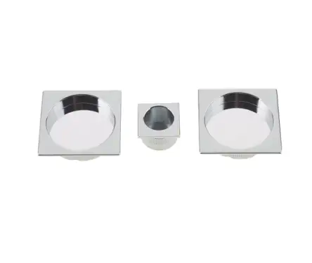 Click Here To Enlarge This Photo Of JV823PC Frelan Hardware Jedo Square Flush Pull Kit Polished Chrome