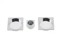 JV823PC Frelan Hardware Jedo Square Flush Pull Kit Polished Chrome