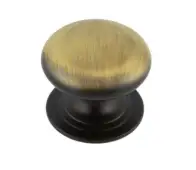 JV47BAB Frelan Hardware Jedo Traditional Cupboard Knob 32mm Antique Brass