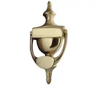 JV38BPB Frelan Hardware Jedo Urn Door Knocker 203mm Polished Brass