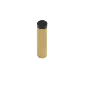 BUR968SB Frelan Hardware Burlington Knurled Wall Mounted Door Stop (No Rose) No Rose Satin Brass