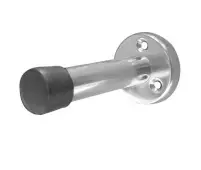 J1280 Frelan Hardware Aluminium Wall Mounted Doorstop 76mm Satin Anodised Aluminium