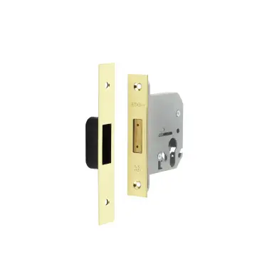 Click Here To Enlarge This Photo Of JL1061PB Frelan Hardware Jedo Euro Profile Deadlock 76mm Polished Brass