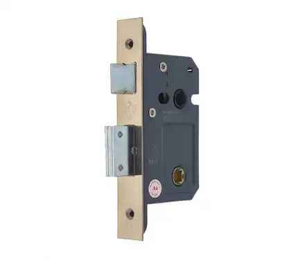 Click Here To Enlarge This Photo Of JL1072PB Frelan Hardware Jedo Bathroom Lock 76mm Polished Brass