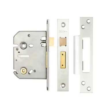 Click Here To Enlarge This Photo Of JL1071SC Frelan Hardware Jedo Bathroom Lock 64mm Satin Chrome